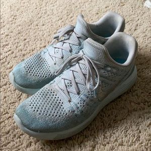 Nike Lunarlon Blue Silver Knit